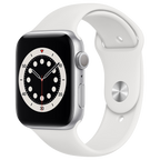 Apple-Watch-Series-6-44mm-Zilver-Aluminium-Wit-Sportband