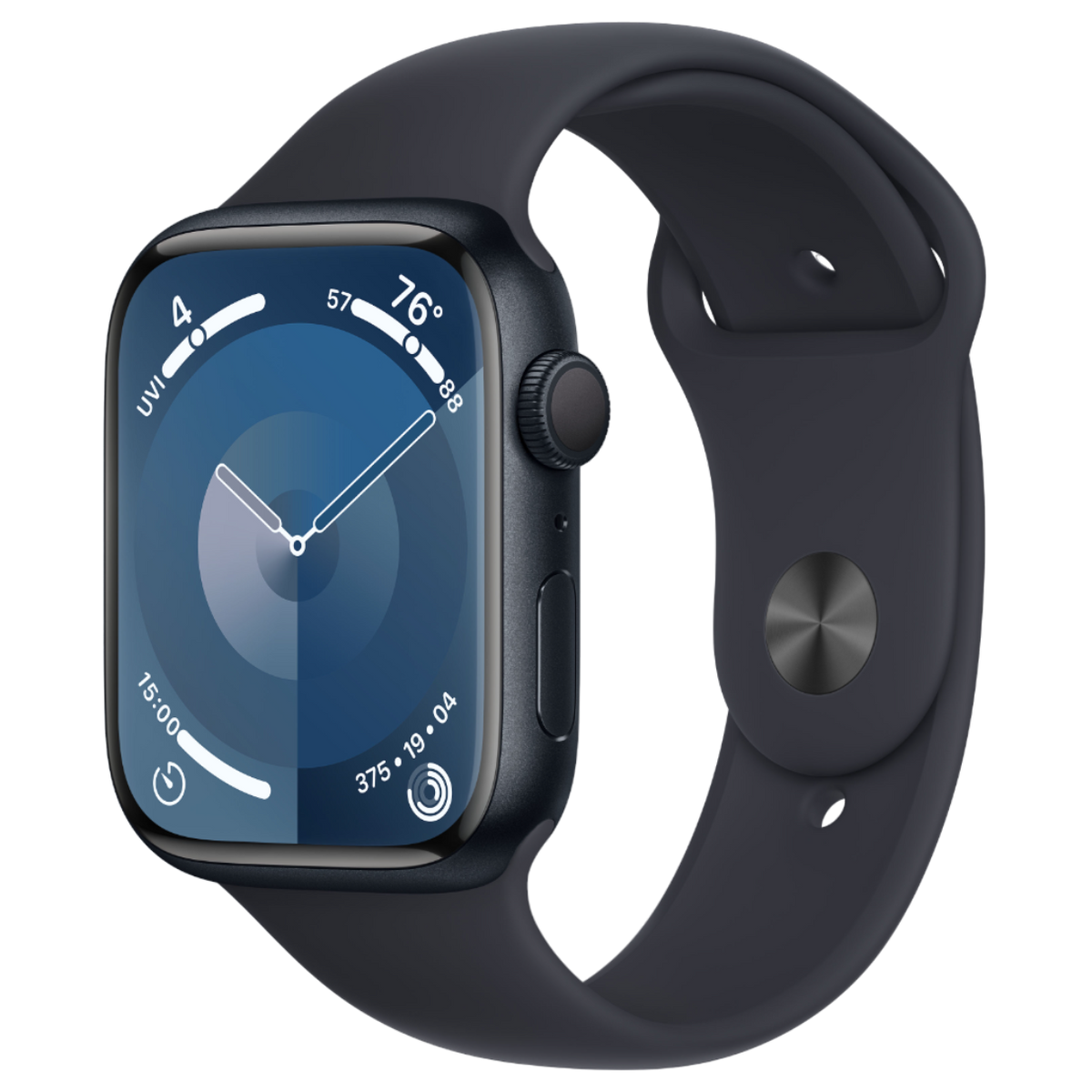 Apple-Watch-Series-9-45mm-Middernacht-Aluminium-Middernacht-Sportband