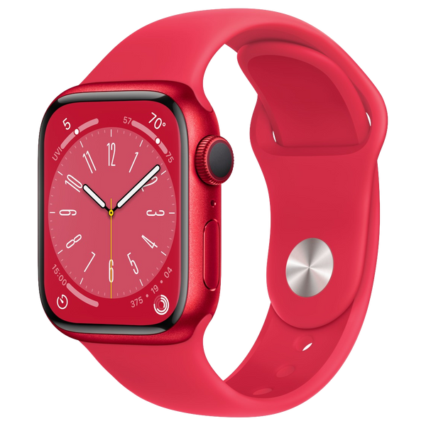 Apple-Watch-Series-8-41mm-Rood-Aluminium-Rood-Sportband