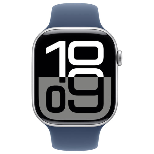 Apple Watch Series 10 46mm - Zilver Aluminium Blauw Sportband