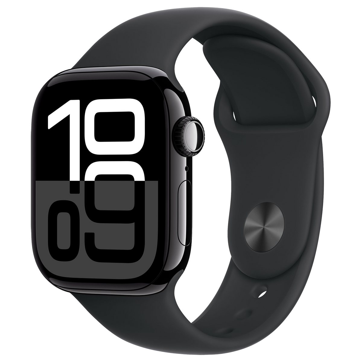 Apple Watch Series 10 42mm - Zwart Aluminium Zwart Sportband