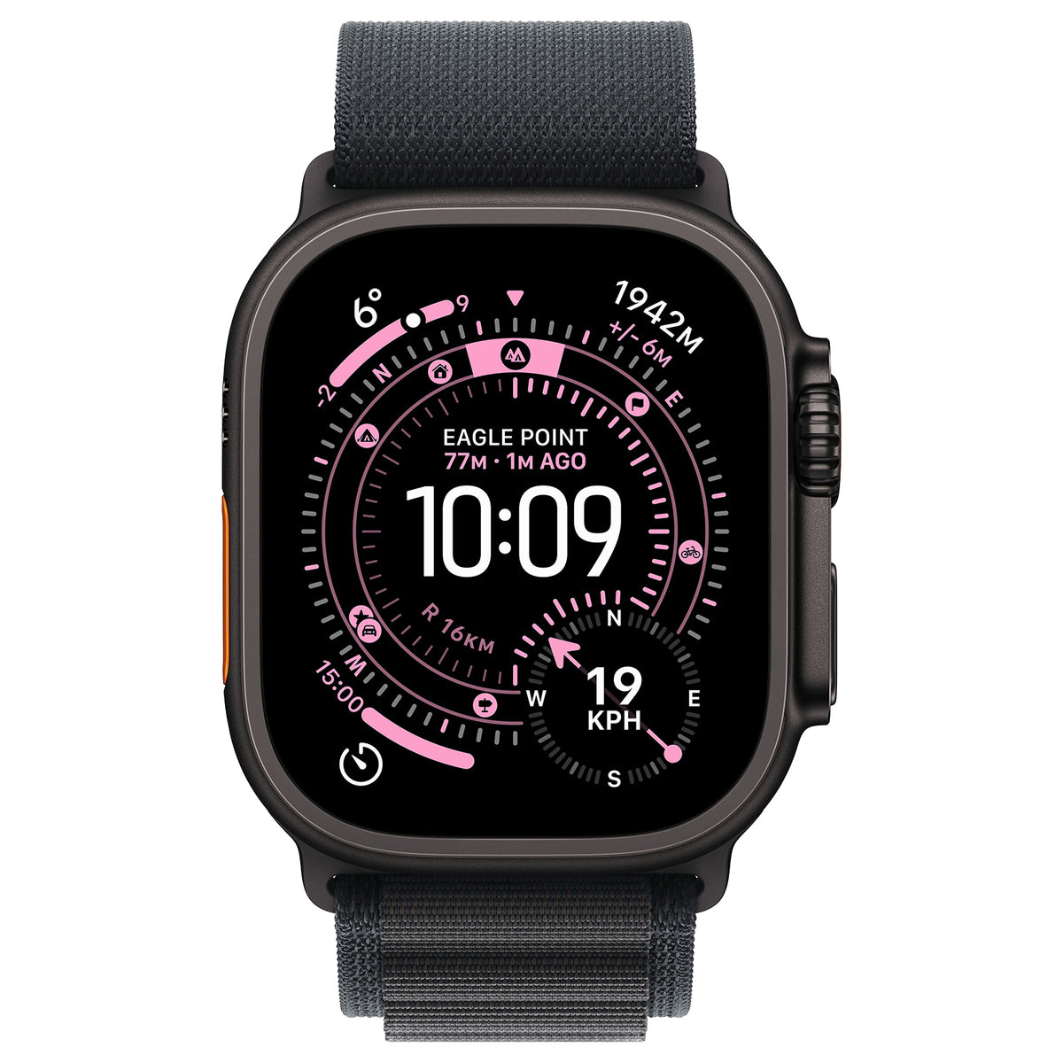 Apple Watch Ultra 3 5G Zwart - Alpine band Zwart