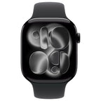 Apple Watch Series 11 46mm - Gitzwart Aluminium Zwart Sportband