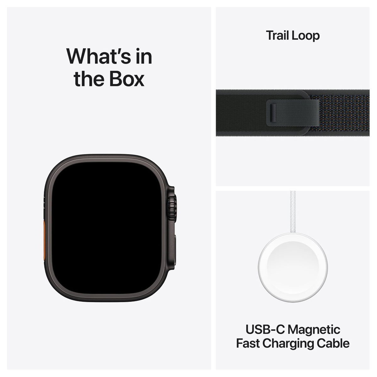 Apple Watch Ultra 2 Zwart 49mm - Trail band Zwart