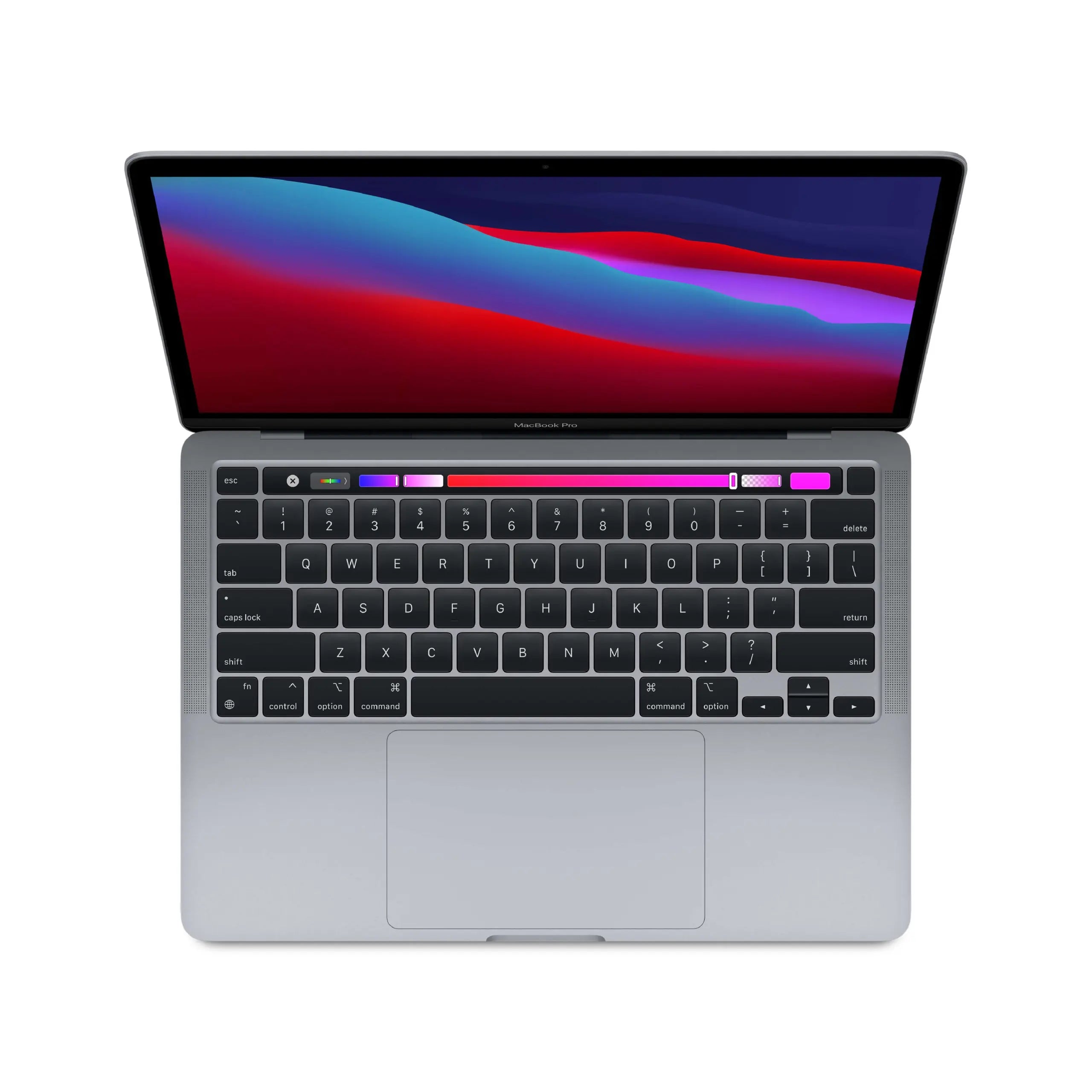 MacBook Pro 13 pouces Touchbar M1 CPU 8 cœurs GPU 8 cœurs 256 Go Gris sidéral