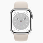 Apple Watch Series 8 GPS 41 mm argent reconditionné - vue de face