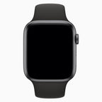 Bracelet Apple Watch reconditionné 40mm / 41mm Sport noir - vue de face