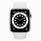 Apple Watch Series 6 44mm argent reconditionné - vue de face