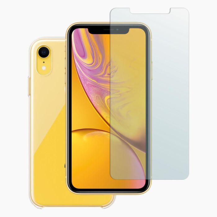 Case + Screenprotector voor iPhone XR - Transparant